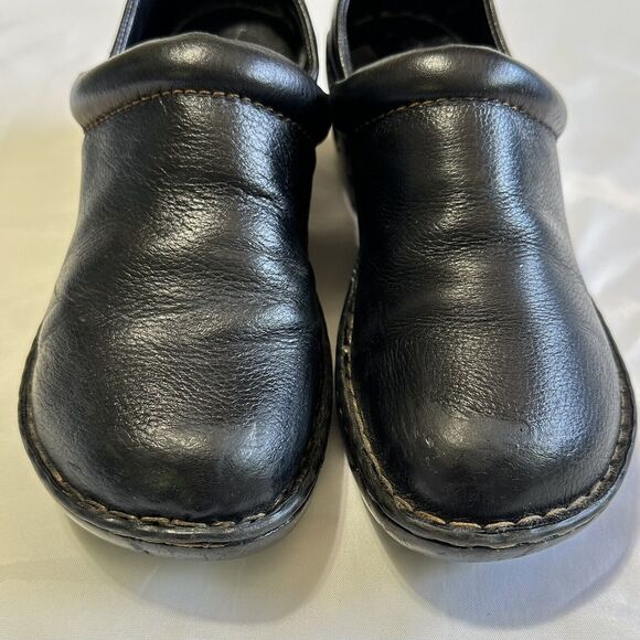Thom Mc An Clogs Womens 9 M US Black Leather Slip On Shoes Walking Work - Picture 7 of 10